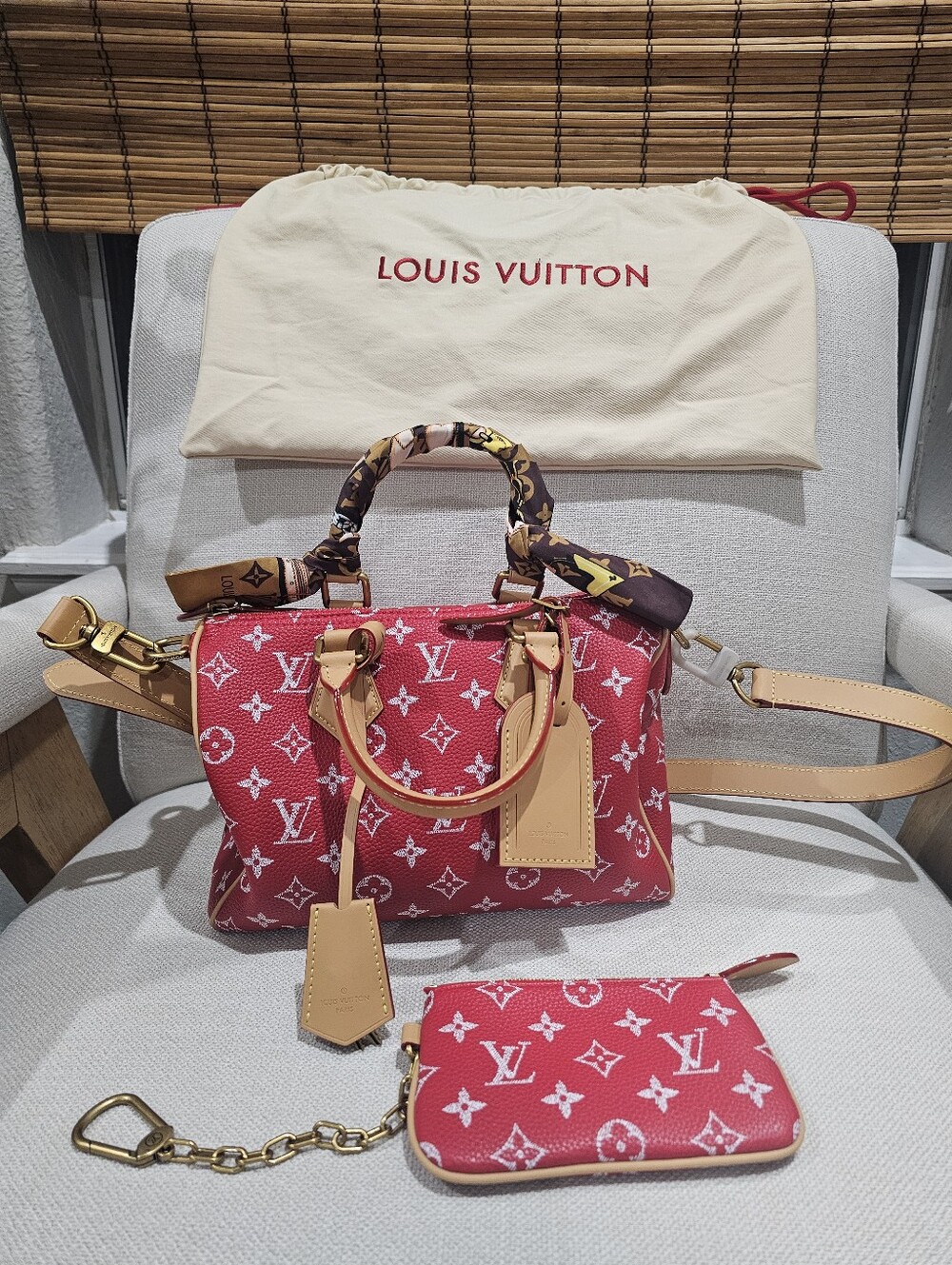 BEAUTIFUL RED P9 SOFT SPEEDY 25 BAG ❤️ - Picture 4 of 11